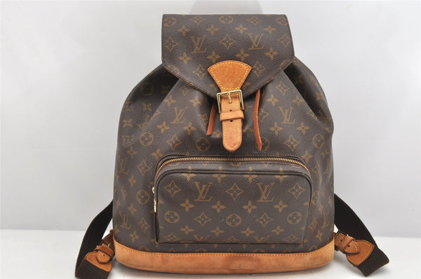 Authentic Louis Vuitton Monogram Montsouris GM Backpack M51135 LV 1946K
