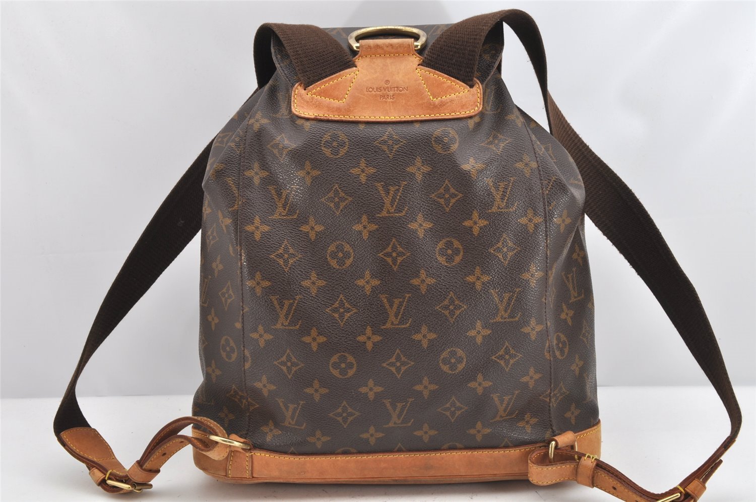 Authentic Louis Vuitton Monogram Montsouris GM Backpack M51135 LV 1946K