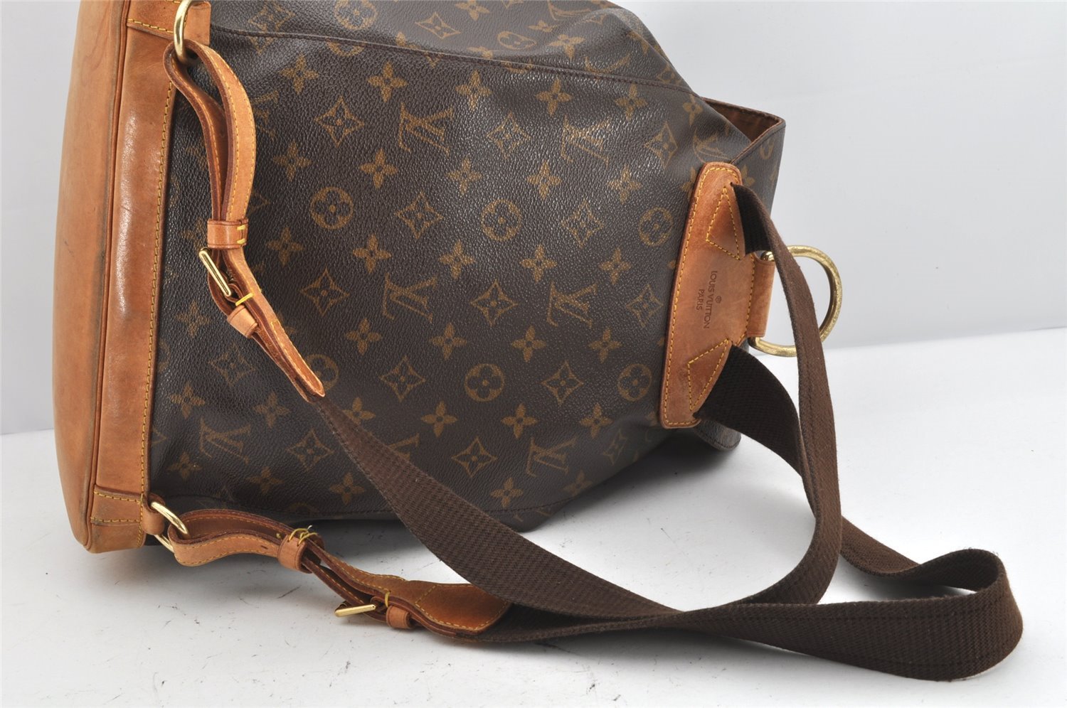 Authentic Louis Vuitton Monogram Montsouris GM Backpack M51135 LV 1946K
