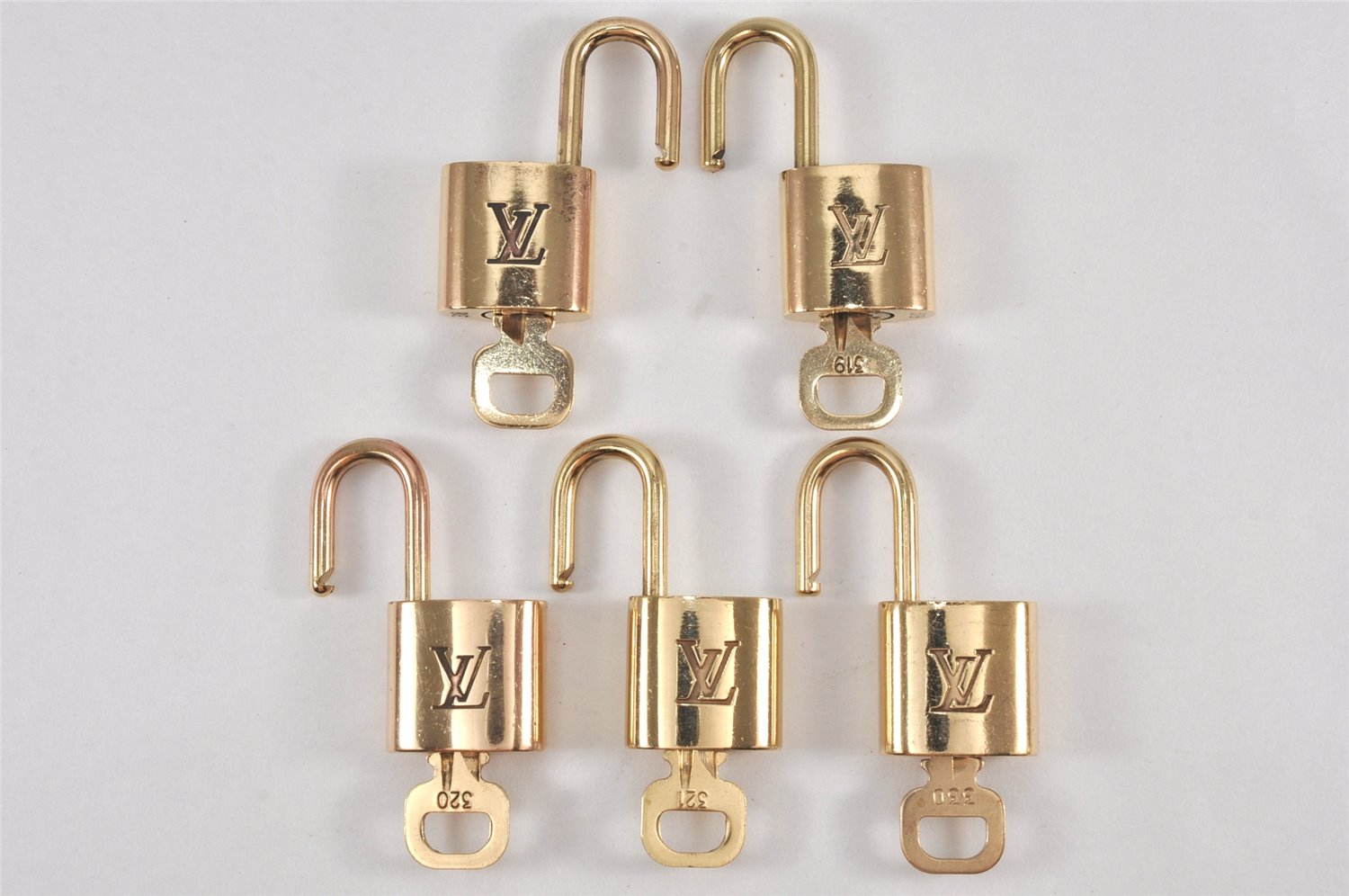 Authentic Louis Vuitton Padlock & Keys 10Set LV 1948L