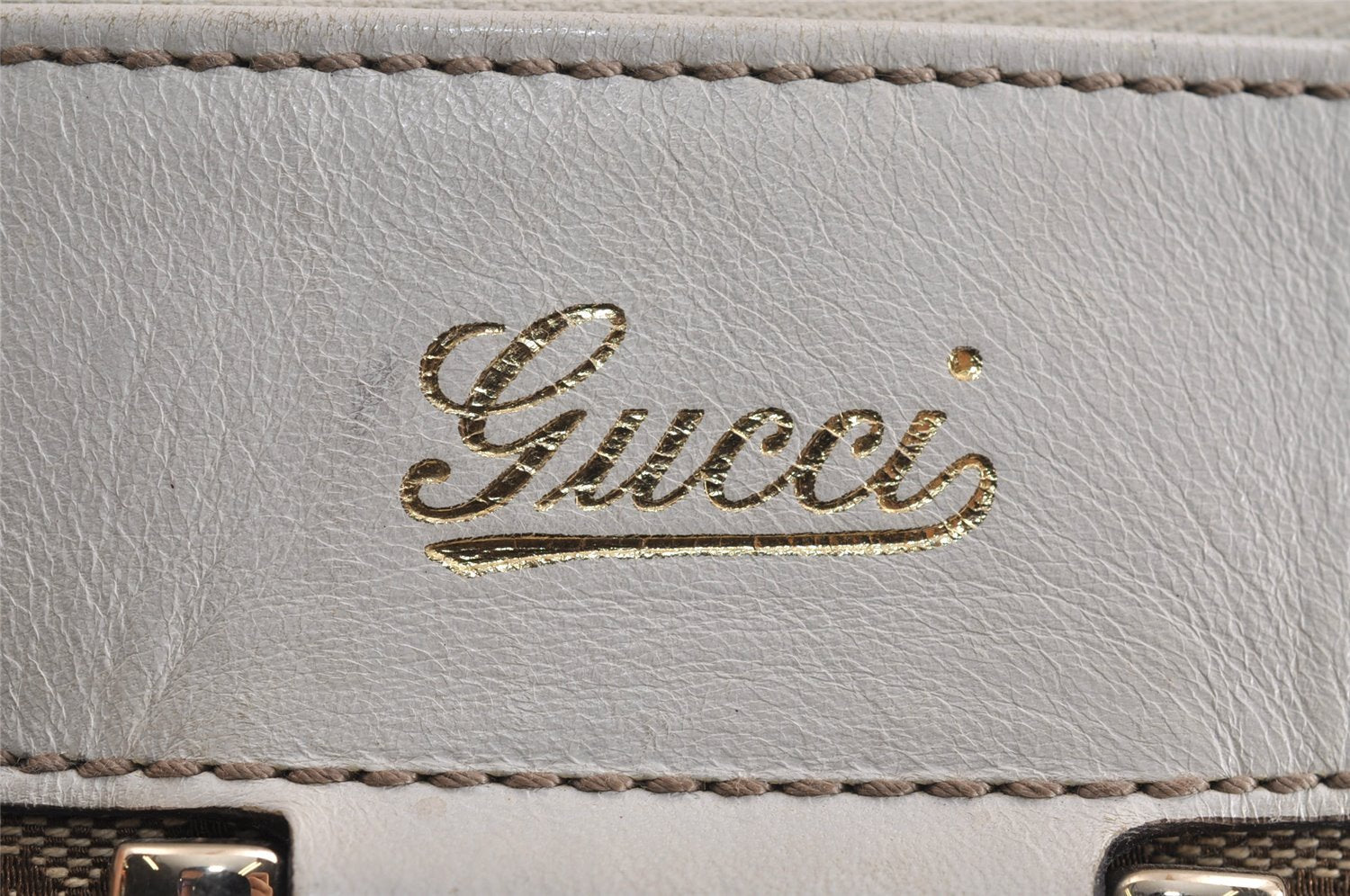 Authentic GUCCI Abbey Shoulder Tote Bag GG Canvas Leather 189831 Brown 1949J