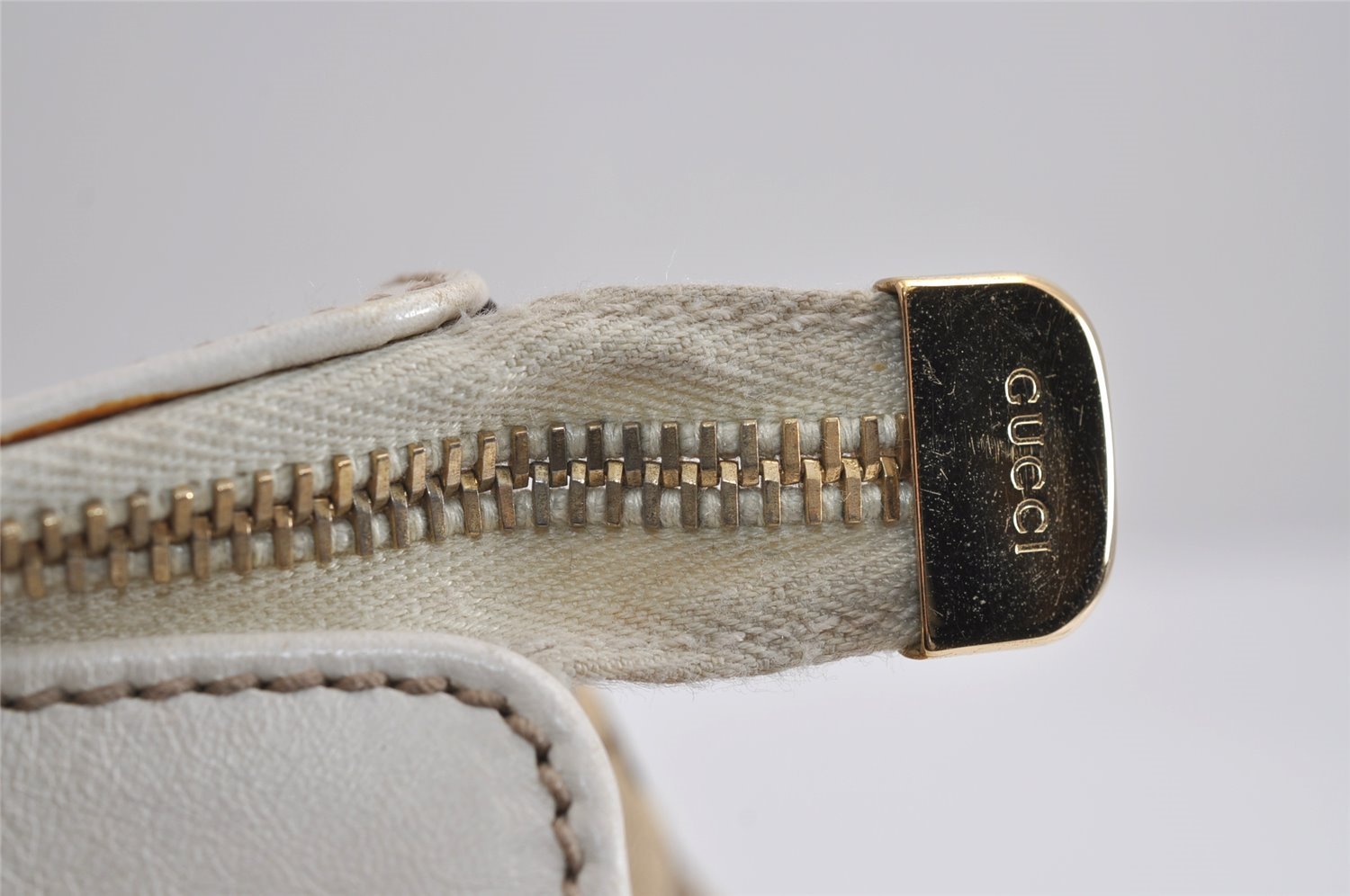 Authentic GUCCI Abbey Shoulder Tote Bag GG Canvas Leather 189831 Brown 1949J