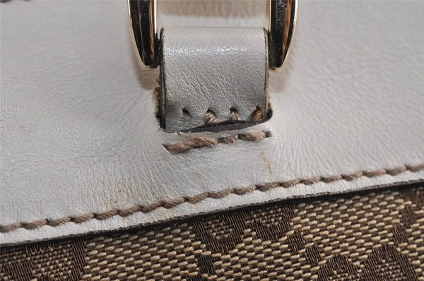 Authentic GUCCI Abbey Shoulder Tote Bag GG Canvas Leather 189831 Brown 1949J