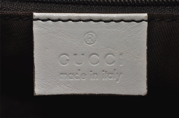 Authentic GUCCI Abbey Shoulder Tote Bag GG Canvas Leather 189831 Brown 1949J