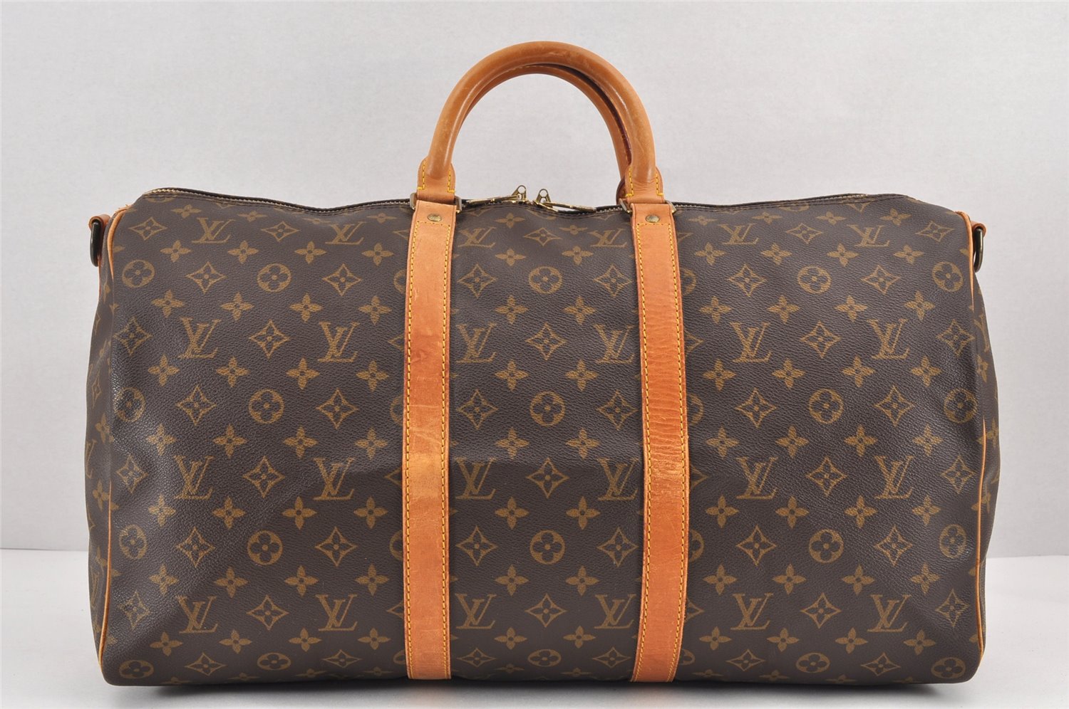 Authentic Louis Vuitton Monogram Keepall Bandouliere 50 M41416 Boston Bag 1950K