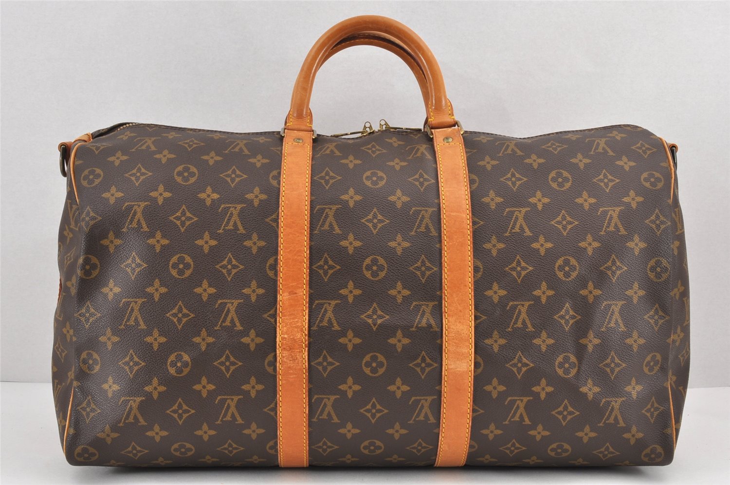 Authentic Louis Vuitton Monogram Keepall Bandouliere 50 M41416 Boston Bag 1950K