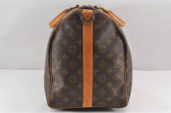 Authentic Louis Vuitton Monogram Keepall Bandouliere 50 M41416 Boston Bag 1950K