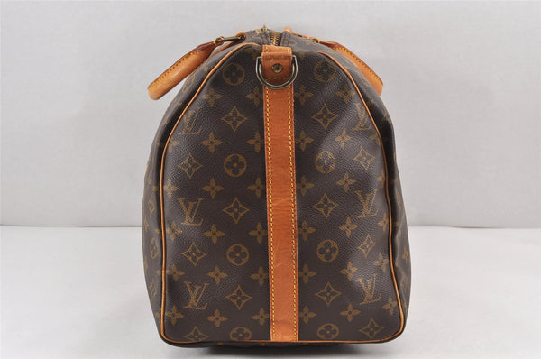 Authentic Louis Vuitton Monogram Keepall Bandouliere 50 M41416 Boston Bag 1950K