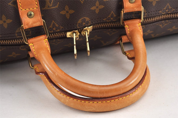 Authentic Louis Vuitton Monogram Keepall Bandouliere 50 M41416 Boston Bag 1950K