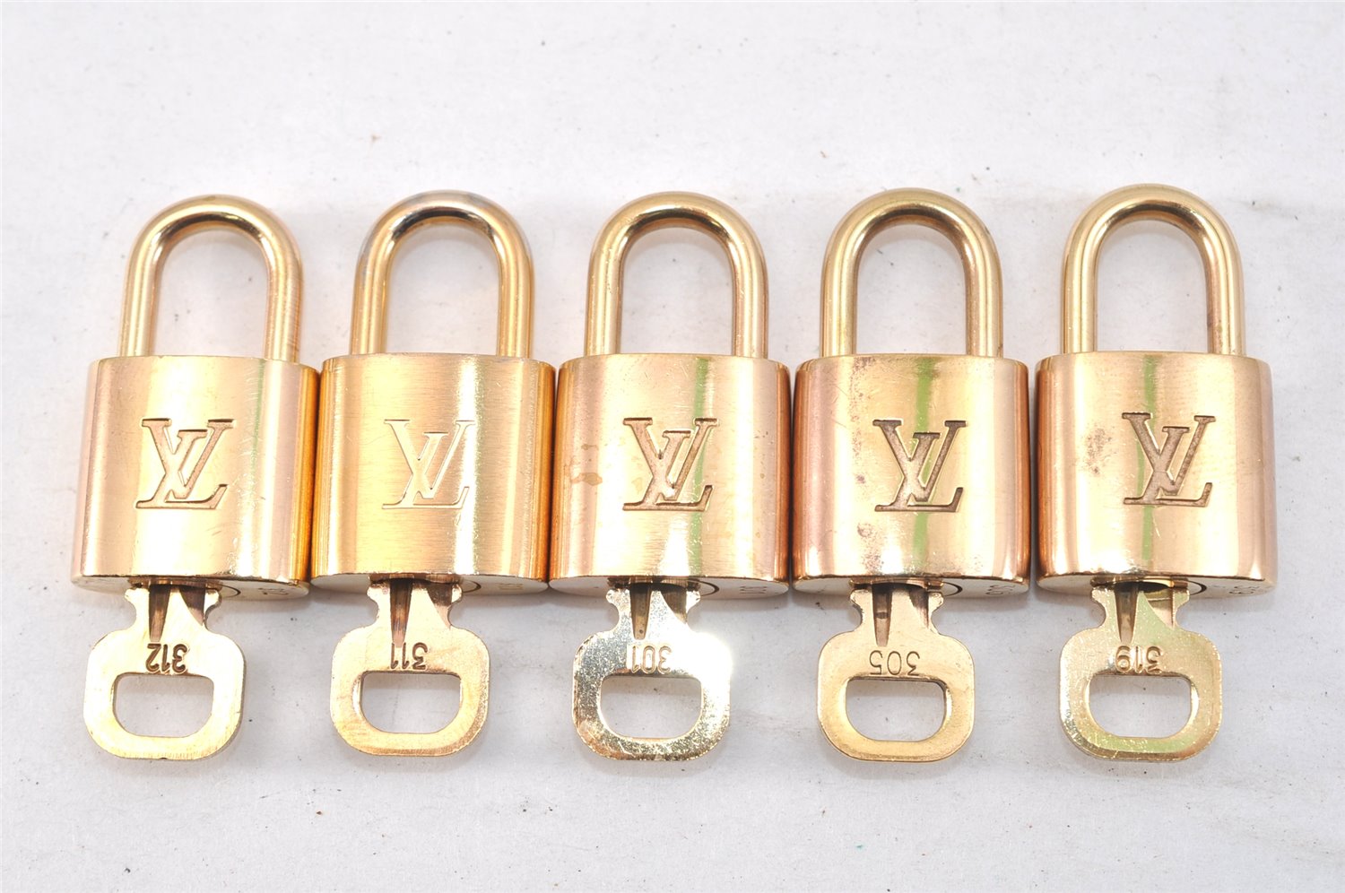 Authentic Louis Vuitton Padlock & Keys 10Set LV 1950L