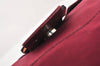 Authentic FENDI Mamma Baguette Shoulder Hand Bag Jersey Leather Wine Red 1951J