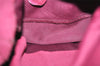 Authentic FENDI Mamma Baguette Shoulder Hand Bag Jersey Leather Wine Red 1951J