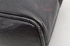 Authentic GUCCI Vintage Bamboo 2Way Shoulder Hand Bag Purse Leather Black 1952K