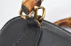 Authentic GUCCI Vintage Bamboo 2Way Shoulder Hand Bag Purse Leather Black 1952K