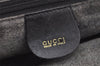 Authentic GUCCI Vintage Bamboo 2Way Shoulder Hand Bag Purse Leather Black 1952K