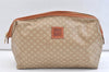 Authentic CELINE Macadam Blason Pattern Clutch Hand Bag PVC Leather Beige 1953K
