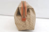 Authentic CELINE Macadam Blason Pattern Clutch Hand Bag PVC Leather Beige 1953K
