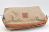 Authentic CELINE Macadam Blason Pattern Clutch Hand Bag PVC Leather Beige 1953K