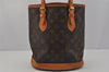 Authentic Louis Vuitton Monogram Bucket PM Shoulder Tote Bag M42238 Junk 1954J