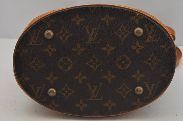 Authentic Louis Vuitton Monogram Bucket PM Shoulder Tote Bag M42238 Junk 1954J