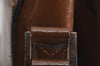 Authentic YVES SAINT LAURENT Shoulder Bag Purse PVC Leather Brown 1954K