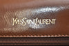 Authentic YVES SAINT LAURENT Shoulder Bag Purse PVC Leather Brown 1954K