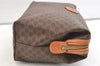 Authentic CELINE Macadam Blason Pattern Clutch Hand Bag PVC Leather Brown 1955K
