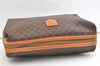 Authentic CELINE Macadam Blason Pattern Clutch Hand Bag PVC Leather Brown 1955K