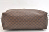 Authentic CELINE Macadam Blason Pattern Clutch Hand Bag PVC Leather Brown 1955K