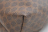 Authentic CELINE Macadam Blason Pattern Clutch Hand Bag PVC Leather Brown 1955K