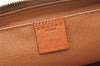 Authentic CELINE Macadam Blason Pattern Clutch Hand Bag PVC Leather Brown 1955K