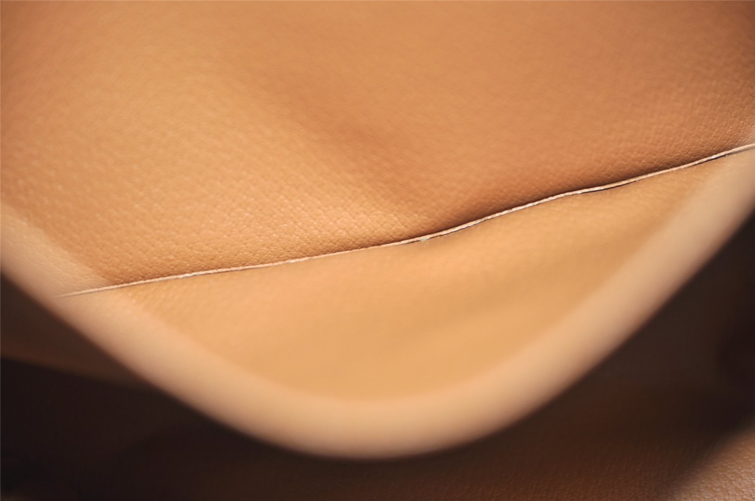 Authentic CELINE Macadam Blason Pattern Clutch Hand Bag PVC Leather Brown 1955K