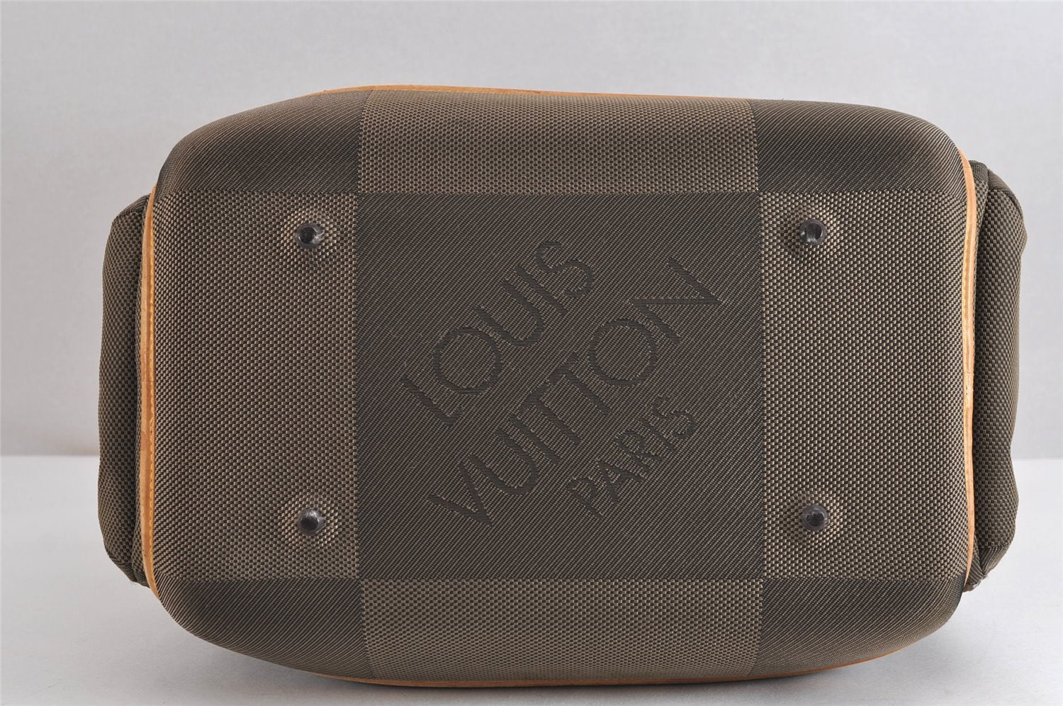 Authentic Louis Vuitton Damier Geant Aventurier Boston Bag Brown M93060 LV 1956J