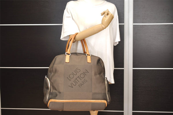 Authentic Louis Vuitton Damier Geant Aventurier Boston Bag Brown M93060 LV 1956J