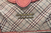 Authentic BURBERRY BLUE LABEL Check Shoulder Cross Bag Nylon Leather Beige 1956K