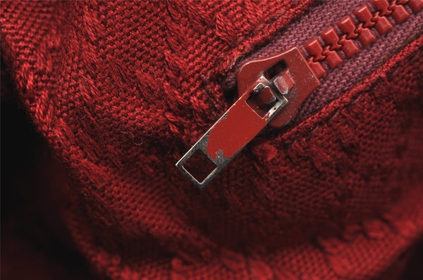 Authentic GUCCI Vintage Hand Boston Bag GG Canvas Leather Black 1957I