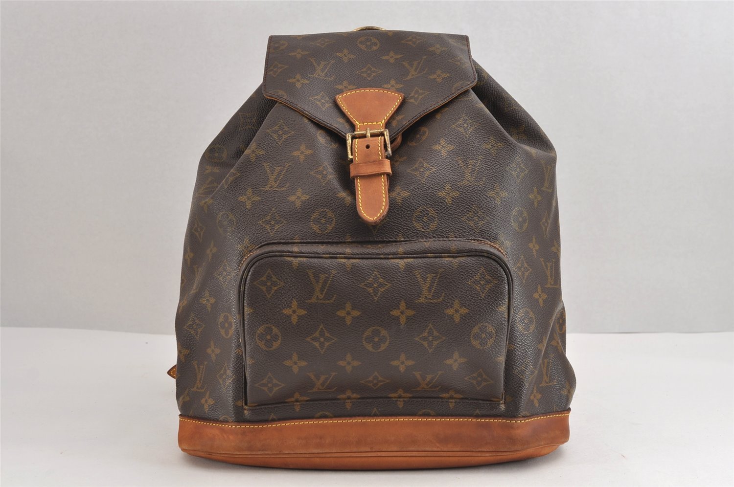 Authentic Louis Vuitton Monogram Montsouris GM Backpack M51135 LV 1959J