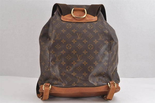 Authentic Louis Vuitton Monogram Montsouris GM Backpack M51135 LV 1959J