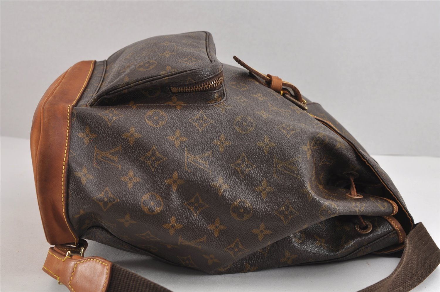 Authentic Louis Vuitton Monogram Montsouris GM Backpack M51135 LV 1959J