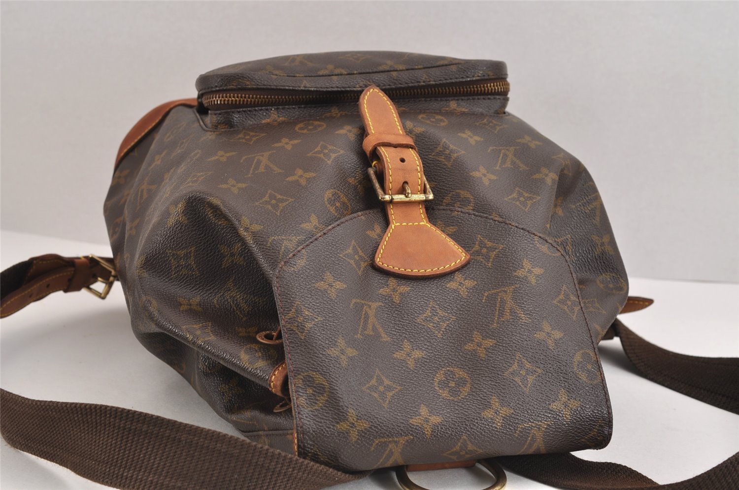 Authentic Louis Vuitton Monogram Montsouris GM Backpack M51135 LV 1959J