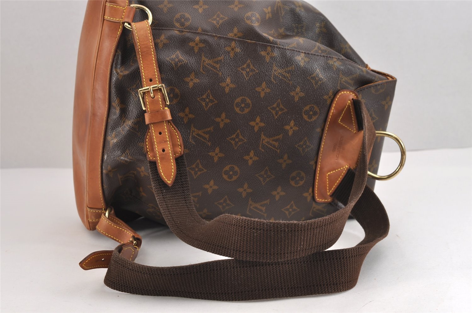 Authentic Louis Vuitton Monogram Montsouris GM Backpack M51135 LV 1959J