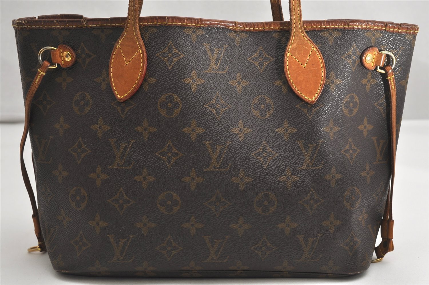 Authentic Louis Vuitton Monogram Neverfull PM Shoulder Tote Bag M40155 LV 1959K