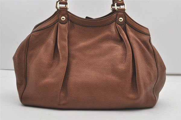 Authentic GUCCI Sukey Vintage Shoulder Tote Bag Leather 211944 Brown 1960J