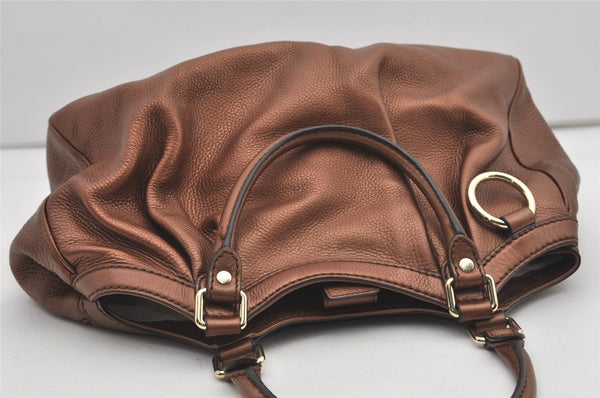 Authentic GUCCI Sukey Vintage Shoulder Tote Bag Leather 211944 Brown 1960J