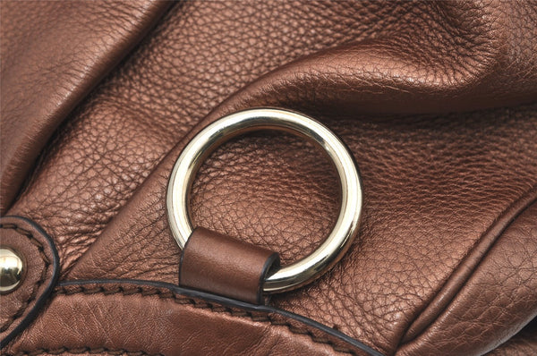 Authentic GUCCI Sukey Vintage Shoulder Tote Bag Leather 211944 Brown 1960J