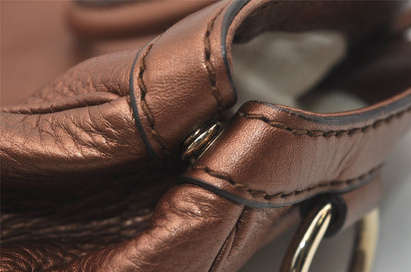 Authentic GUCCI Sukey Vintage Shoulder Tote Bag Leather 211944 Brown 1960J