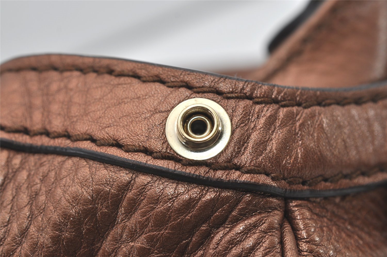 Authentic GUCCI Sukey Vintage Shoulder Tote Bag Leather 211944 Brown 1960J