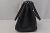 Authentic Christian Dior Vintage Shoulder Hand Bag Purse Leather Black CD 1962J