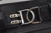 Authentic Christian Dior Vintage Shoulder Hand Bag Purse Leather Black CD 1962J