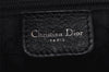 Authentic Christian Dior Vintage Shoulder Hand Bag Purse Leather Black CD 1962J